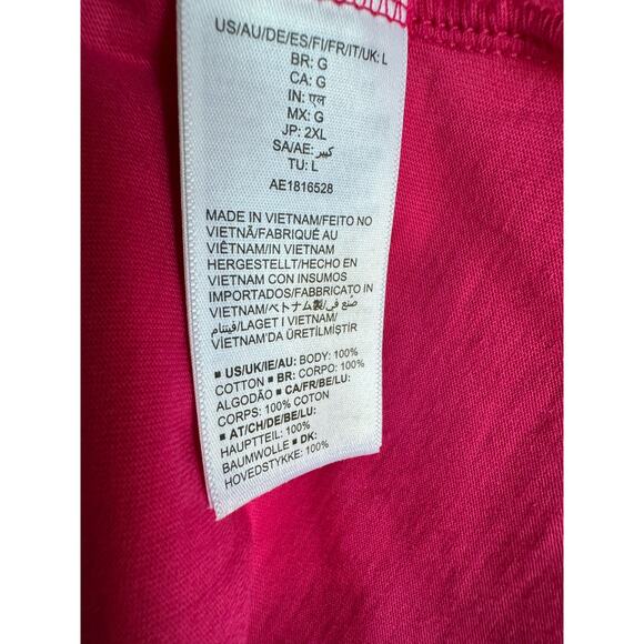Amazon Essentials Womens Top Sz L Hot Pink Long Sleeve Knit Solid Round Neck NEW - Picture 7 of 8